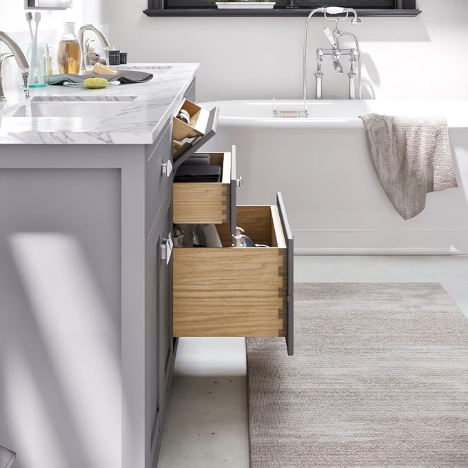 Artemis 72 in. Gray Double Sink Bath Vanity with Engineered Top and Undermount Porcelain Sinks