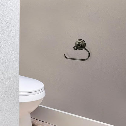 Design House Calisto Toilet Paper Holder, Premium Brass & Zinc, Single Post, Wall-Mount, Fits Extra Large Rolls, Easy Installation, Oil Rubbed Bronze, 25.9 in. L x 3.5 in. H x 1.8 in. D, 558668