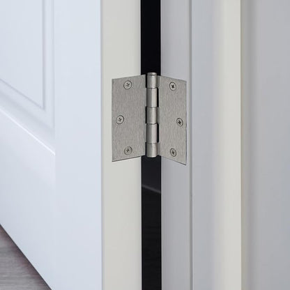 Design House 3-Pack 3.5-Inch x 3.5-Inch Interior Door Hinges with Square Corners, Satin Nickel, Heavy Duty Steel Construction, Left- or Right-Handed – Design House, 181479