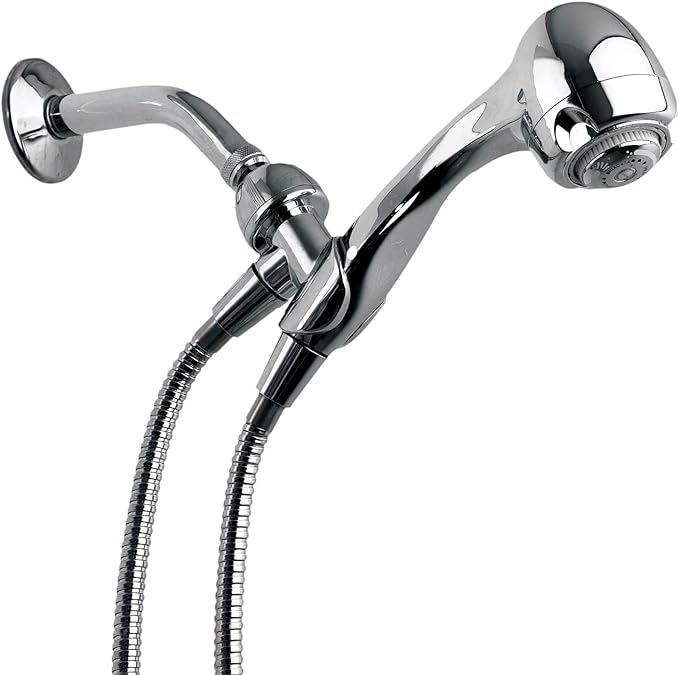 Niagara Conservation N2935CH Earth Spa 3-Spray with 2 GPM 2.7-in. Wall Mount Handheld Shower Head in Chrome, 1-Pack | Bathroom Shower Head Sprayer with Pressure Compensation Technology
