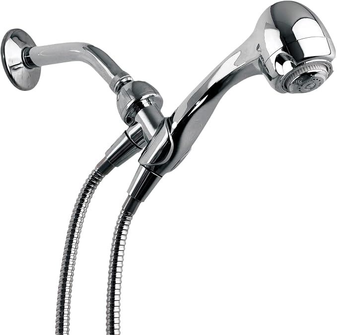 Earth Showerhead - Niagara Conservation | Energy & Water Saving Handheld Showerhead (1.75 GPM) High-Efficiency 3-Spray Chrome Fixed Hand Shower Head (N2947CH)