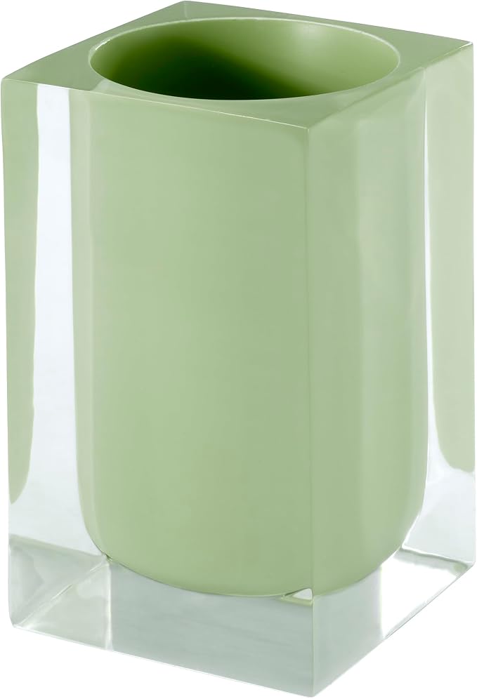 IZOD - Durable Resin Tumbler, Countertop Accessories, Modern Bathroom Decor, Dorm Room Essentials (Marina Green)