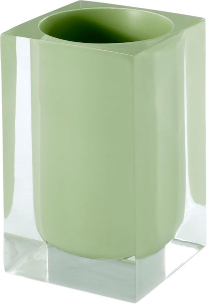 IZOD - Durable Resin Tumbler, Countertop Accessories, Modern Bathroom Decor, Dorm Room Essentials (Marina Green)
