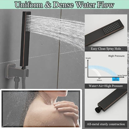 Hand Shower Wand Handheld Shower Spray High Pressure Single Function Luxury Hand Showerhead Oil Rubbed Bronze