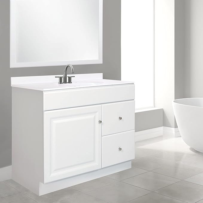 Design House Wyndham 36-Inch Bathroom Vanity Cabinet, Ready to Assemble, White, 597229