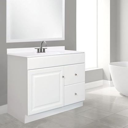 Design House Wyndham 36-Inch Bathroom Vanity Cabinet, Ready to Assemble, White, 597229