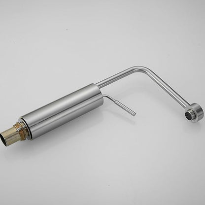 Bathroom Faucet Tall Vessel Sink Faucet Brushed Nickel - Bathroom Vanity Sink Faucet One Hole Single Handle Solid Brass, with Water Supply Hoses
