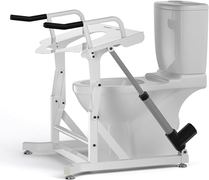 POCHAR Electric Toilet Lift Seat, Powered Toilet Lift Seat Riser for Senior | Electric Toilet Seat Lift with Handles, Electric Toilet Assist Sit to Stand Lift Height Adjustable - Support to 330lbs