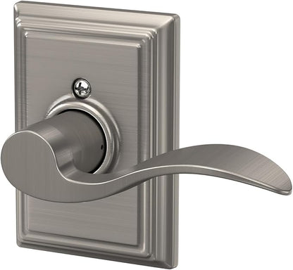 SCHLAGE Accent Lever with Addison Trim Non-Turning Lock in Satin Nickel - Left Handed - F170 ACC 619 ADDLH - 568374