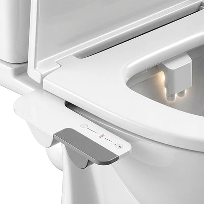 Ultra-Slim 3-in-1 Bidet Attachment for Toilet Seat, Non-Electric, Dual Retractable Nozzles (Posterior & Feminine), Self-Cleaning, Adjustable Water Pressure, Stainless-Steel Inlet, Easy DIY Install