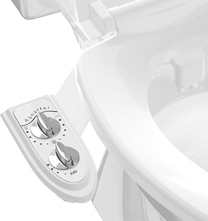 Bidet Toilet Attachment,Non-Electric 3 Wash Modes, Adjustable Water Pressure, Cold Water, White