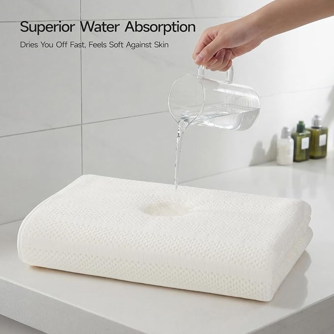 ecolook Microfiber Bath Towels Set of 4, 31 x 63 Inch Extra Large Bath Towel Set, Super Soft & Highly Absorbent, Quick Dry Lightweight Towels for Bathroom, Gym, Spa, Pool & Travel, Beige