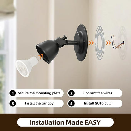 Black Small Wall Sconce Hardwired Set of 2 - Matte Brass Mini Bell Light | Adjustable Vintage Indoor Fixture with Dimmable Bulb,for Bedside Reading Bedroom Hallway Kitchen Vanity Gallery Picture Light