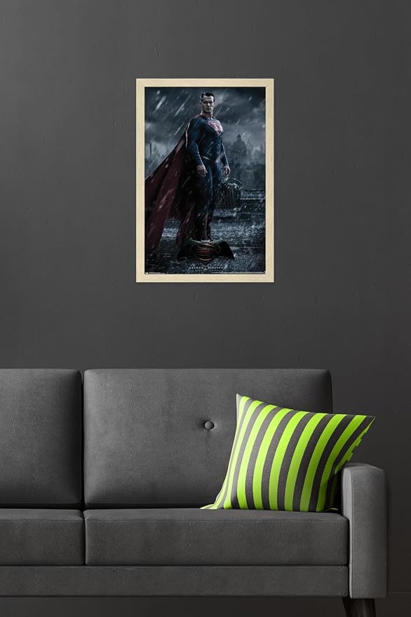 Trends International DC Comics Movie Batman v Superman - Superman Wall Poster, 22.4L x 14.7W, Blonde Framed Version