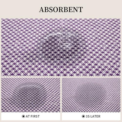 YIHOUSE Purple Bathroom Rugs Sets 2 Pieces,Thin Bath Mat Quick Dry