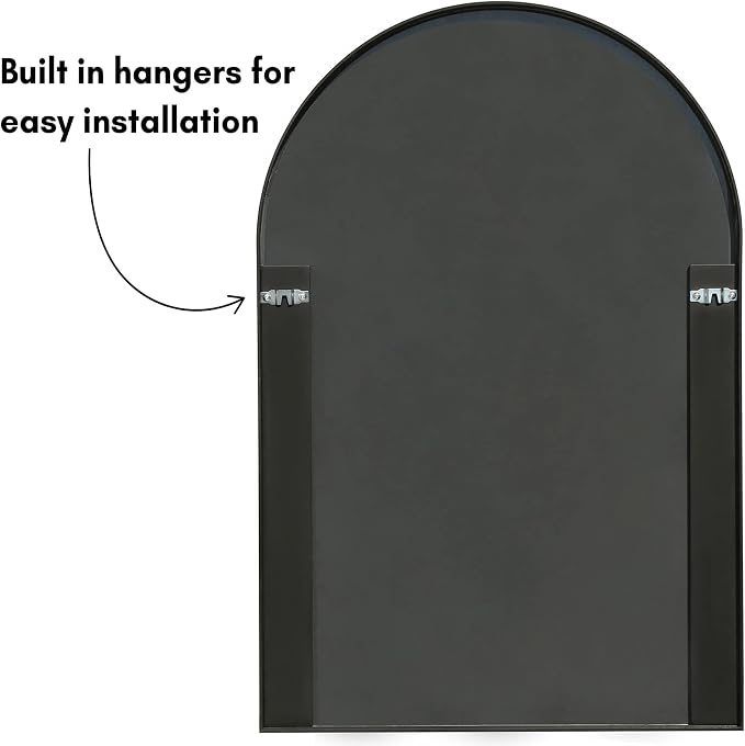 Americanflat 20x30 Arched Mirror - Large Hanging Mirrors with Durable Frame - Modern Mirror for Bathroom, Bedroom, Living Room - Mirrors for Wall Display and Home Decor - Black
