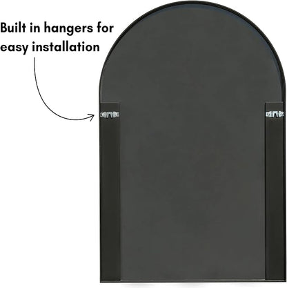Americanflat 20x30 Arched Mirror - Large Hanging Mirrors with Durable Frame - Modern Mirror for Bathroom, Bedroom, Living Room - Mirrors for Wall Display and Home Decor - Black