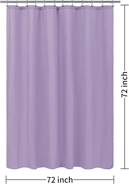 ALYVIA SPRING Waterproof Fabric Shower Curtain Liner Lavender Purple, 72x72 | 3 Magnets, Soft Cloth & Hotel Quality, Machine Washable, Light-Weight, Standard Size