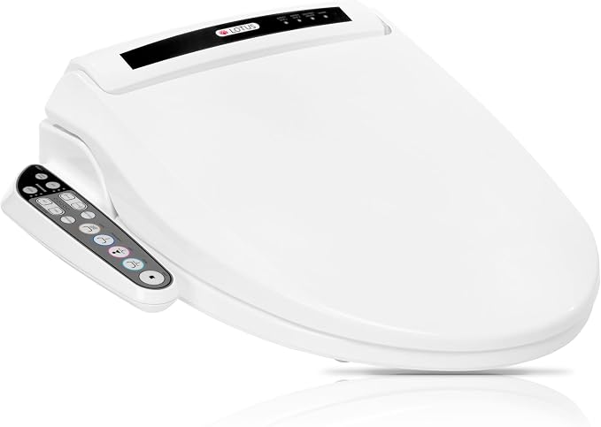 Lotus Bidet ATS-909 Round with Enema Wash (Purestream) for constipation relief, Heated Seat, Multi Modes Wash, Air Dryer, Deodorizer, Easy DIY Installation, Made in Korea