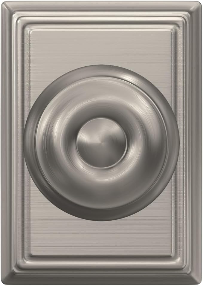 Schlage F10 GEO 619 ADD Georgian Door Knob with Addison Trim, Hall & Closet Passage Lock, Satin Nickel