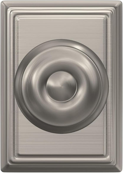 Schlage F10 GEO 619 ADD Georgian Door Knob with Addison Trim, Hall & Closet Passage Lock, Satin Nickel