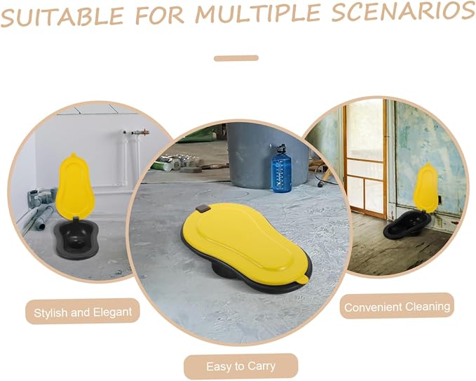 NOLITOY Portable Squatting Toilet Durable Plastic Temporary Toilet for Camping Hiking and Construction Sites Easy to Install and Maintain Sturdy Outdoor for Adults