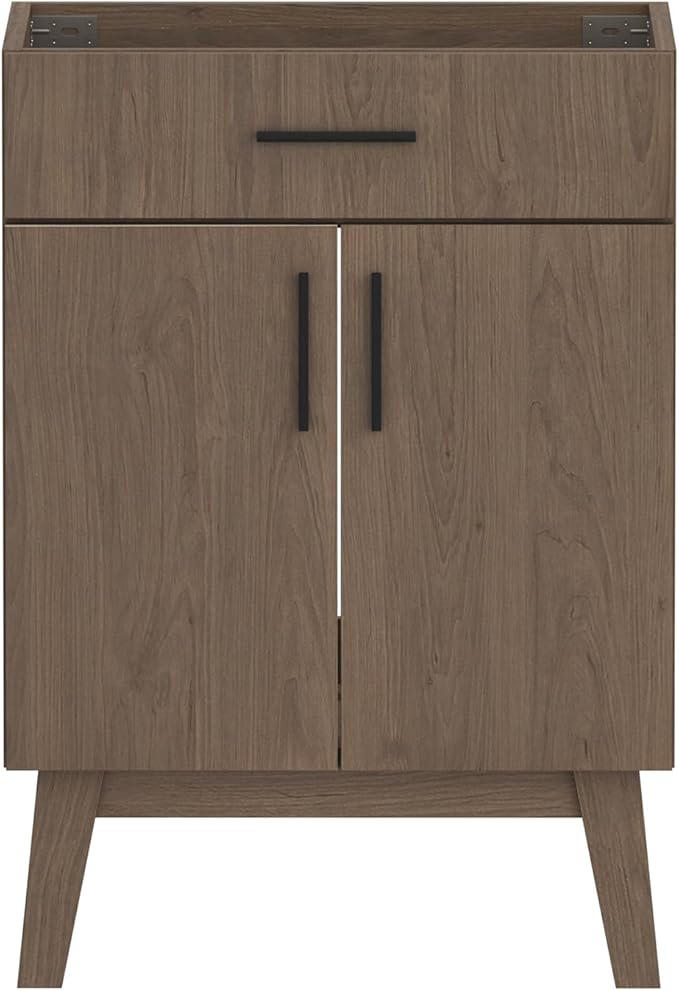 24" Bathroom Vanity Without Sink,Bathroom Vanity no Sink Vanity Combo with Two Soft Close Cabinet Doors, Modern Single Bathroom Cabinet Set with Metal Handles