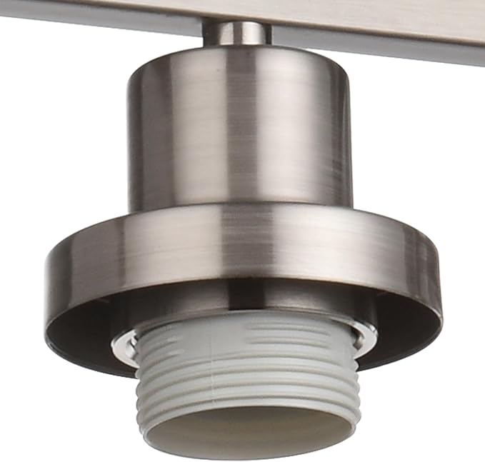 MELUCEE 5-Light Bathroom Vanity Light Brushed Nickel with Clear Glass Shade | Wall Sconce Modern Light Fixtures Wall Mount for Porch Bedroom Hallway Kitchen (Patent No.: US D963914 S) 40 Inches