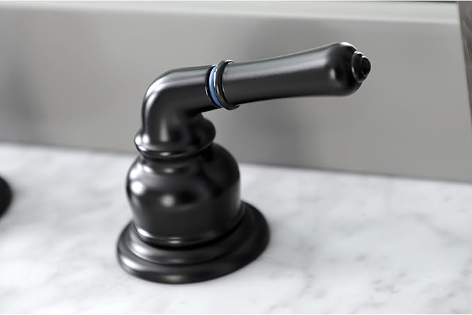 Kingston Brass KB960 Magellan Widespread Bathroom Faucet with Retail Pop-Up, Matte Black