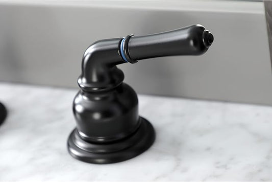 Kingston Brass KB960 Magellan Widespread Bathroom Faucet with Retail Pop-Up, Matte Black