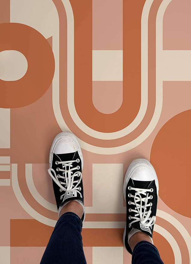 Brenda Daworld Terracotta Peel and Stick Floor Tiles, FP6337