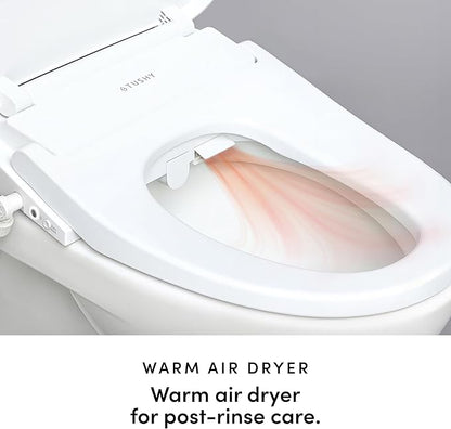 TUSHY Cloud+ Electronic Bidet Heated Toilet Seat | Intelligent Remote w/Personal Settings, Instant Warm Water, Heated Seat and Air Dryer, Automatic Deodorizer (Night Light & Soft Close), Elongated