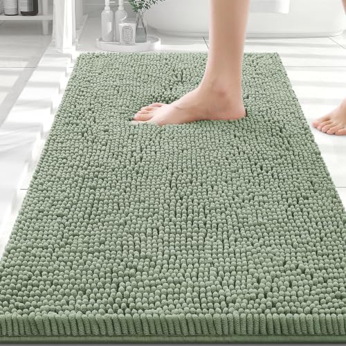 Smiry Bathroom Rugs 30X20, Luxury Chenille Extra Soft Absorbent Bath Mat