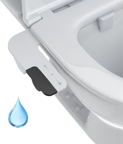 Bidet Attachment for Toilet Seat Water Pressure, Hygienic Bidets Attachment for Existing Toilets - Adjustable Fresh Water Pressure Dual Nozzle (Frontal & Rear Wash) Easy to Install,