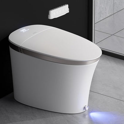 EPLO iX7 Smart Bidet Toilet with Auto Open/Close Heated Seat Foam Dispenser | Auto Flush,Tankless,High-Speed Dryer,Night Light, Warm Water Wash, ADA Comfort Height,ECO Modern,LED Display,Blackout Flush