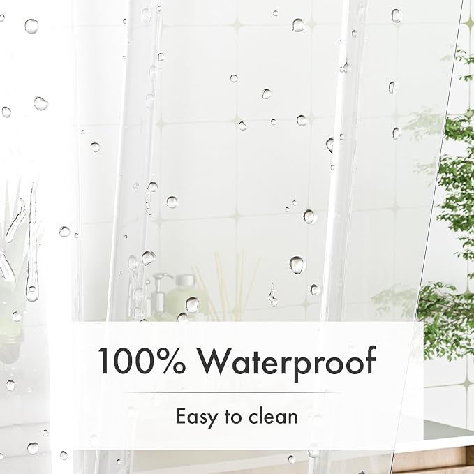 Frosted Shower Curtain Liner, 72x84 Plastic Shower Liner PEVA Medium Weight Inside Shower Curtain for Bathroom with Rustproof Grommets