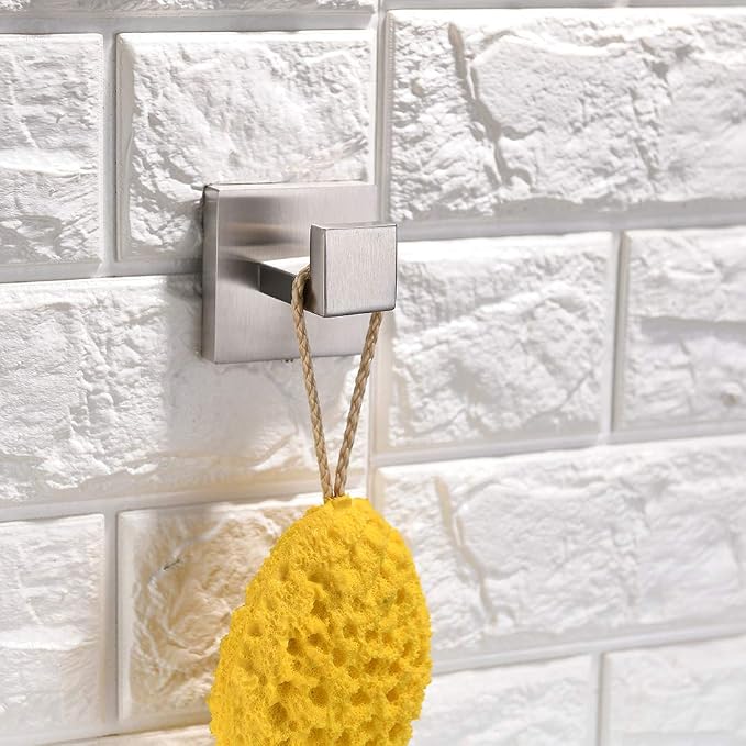 TURS Brushed Bathroom Accessory Set Towel Ring Set Stainless Steel Toilet Paper Holder Towel Ring Robe Hook Wall Mount
