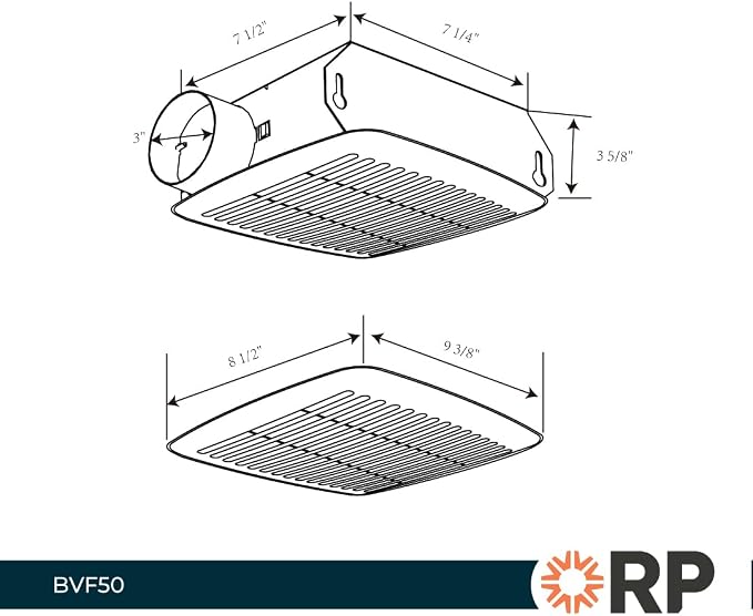+ Fans BVF50 Emerson Bath Exhaust Fan, White