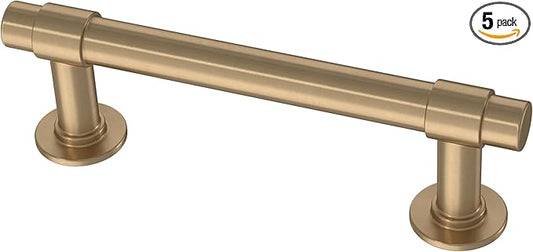 Franklin Brass Francisco (5-Pack) Cabinet Handles 3" Hole Center Pulls | Champagne Bronze Hardware Kitchen Door, Drawers, Dressers, Furniture P29520Z-CZ-B1