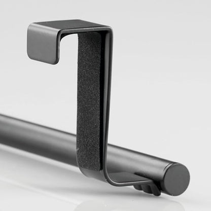 mDesign Over-the-Cabinet Towel Bar Holder for Bathroom or Kitchen - 9", Matte Black