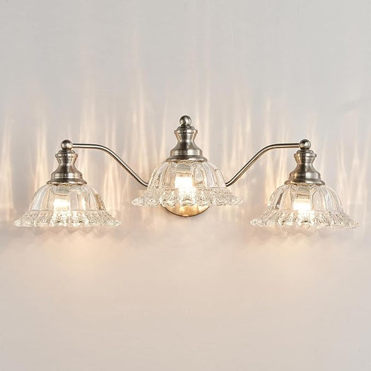 Brushed Nickel Bathroom Vanity Light Fixture 3 Light Vanity Lights for Bathroom Vanity Light Fixtures