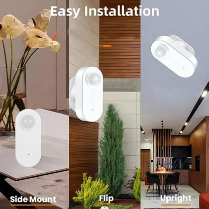 Haozee Smart Motion Sensor, Zigbee PIR Motion Sensor with Illumination | High Sensitivity, Real-time Detection, Zigbee Hub Required, Supports Home Assistant, Smartthings,Hubitat