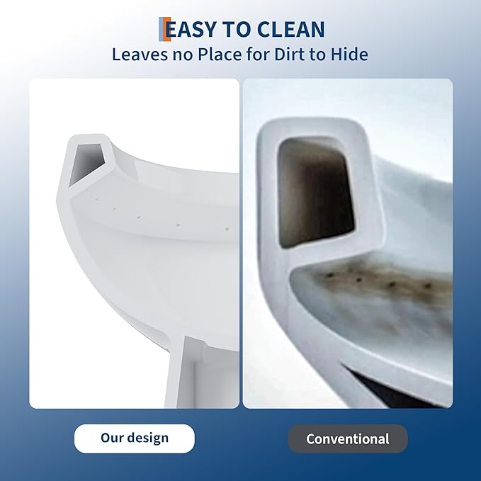 One Piece Toilet with ADA Height, Ceramic Design, Soft Closing PP Toilet Cover, Easy Clean Surface, Water Efficient Flush, Compact Durable Build