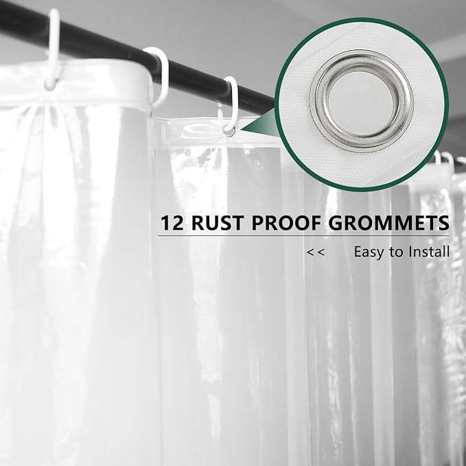 AooHome Stall Clear Plastic Shower Curtain Liner, 36x72 Premium Light Weight EVA 4G Plastic Bathroom Shower Liner with Rustproof Metal Grommets and 3 Magnets for Shower Stall(No Hooks)