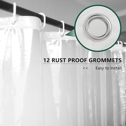 AooHome Stall Clear Plastic Shower Curtain Liner, 36x72 Premium Light Weight EVA 4G Plastic Bathroom Shower Liner with Rustproof Metal Grommets and 3 Magnets for Shower Stall(No Hooks)