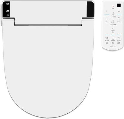 VOVO VB-6100SR Round Bidet Toilet Seat, Warm Water, LED Light, Heated Seat, White, Dryer, Stainless Steel Nozzle, Made in Korea