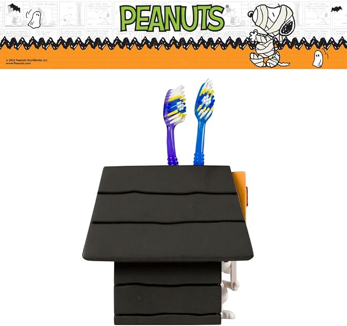 Peanuts Snoopy Halloween Toothbrush Holder - Makeup Brushes/Pens Tumbler, (Official Peanuts Product) by Franco