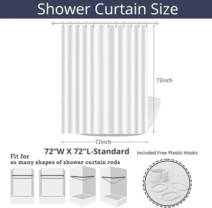 Nautical Coastal Shower Curtain, Brown Tan Blue Ocean Beach Seashell Starfish Themed Bathroom Curtain Waterproof Fabric Machine Washable with Hooks, 72" Wx72 L