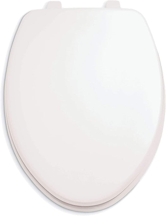 American Standard 5311012.020 Laurel Elongated Wood Toilet Seat with Cover, White