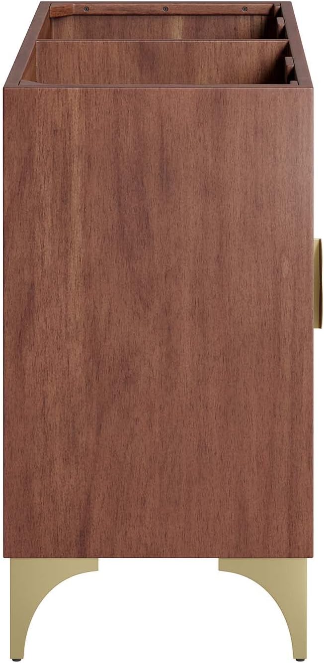 Modway Daylight Bathroom Vanity Cabinet Basin Not Included, 48" Double Sink Compatible, Walnut